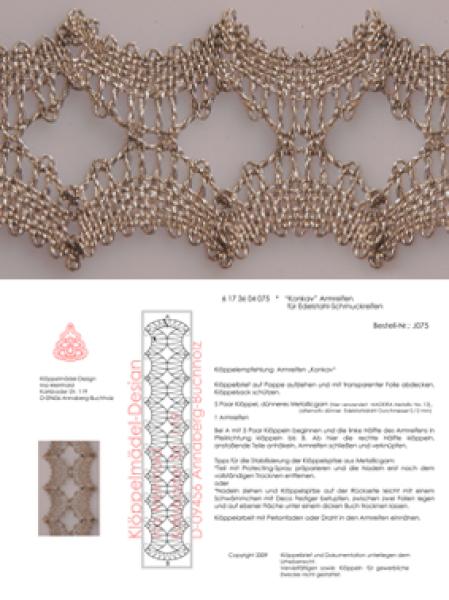 075 Klöppelbrief Schmuck-Armreifen "Konkav“  für Edelstahl-Reifen